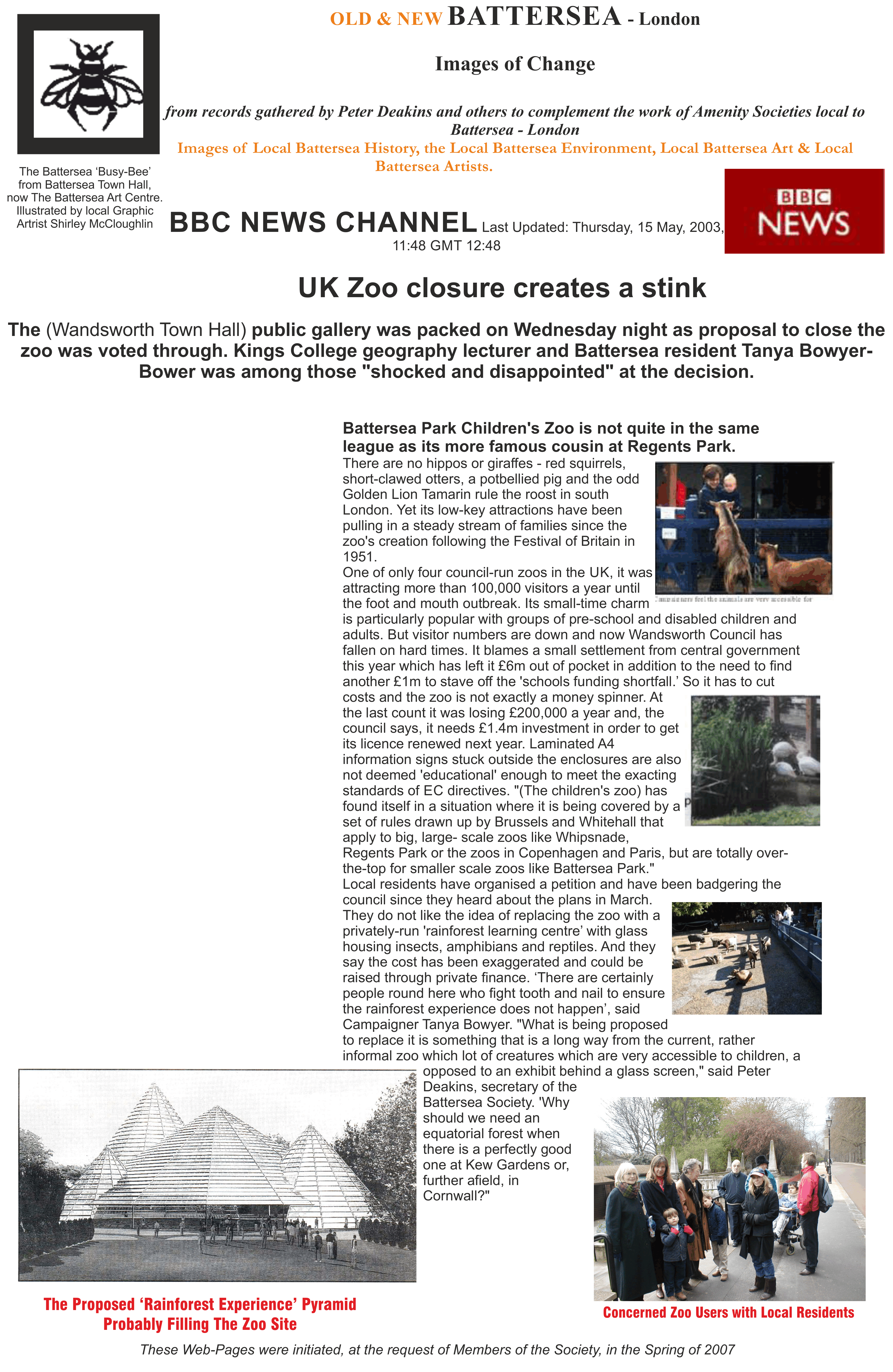 Battersea Society-Saving Battersea Park Zoo